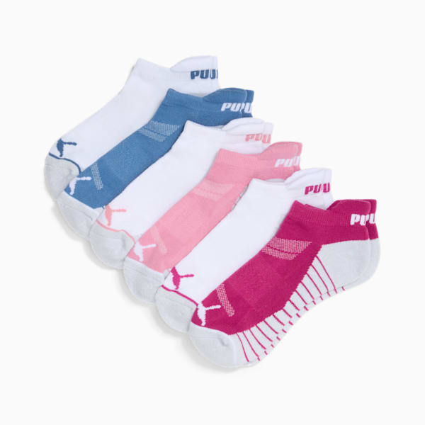 Chaussettes basses mi-tissu bouclette Femme (6 paires), DARK PURPLE, extralarge
